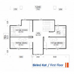 Akasya Çift Katlı Prefabrik Ev 160m² Akasya Çift Katlı Prefabrik Ev 160m²