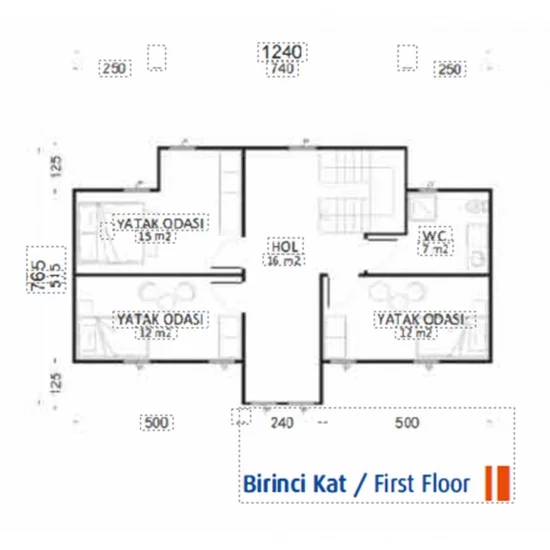 Akasya Çift Katlı Prefabrik Ev 160m²
