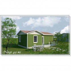 Nergis Tek Katlı Prefabrik Ev 49m² Nergis Tek Katlı Prefabrik Ev 49m²