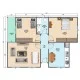 Manolya Tek Katlı Prefabrik Ev 77m² Manolya Tek Katlı Prefabrik Ev 77m²
