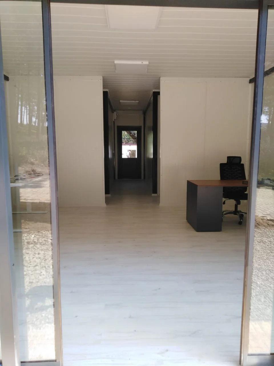 Ahşap kaplamalı modüler yapı — Proje fotoğrafı
