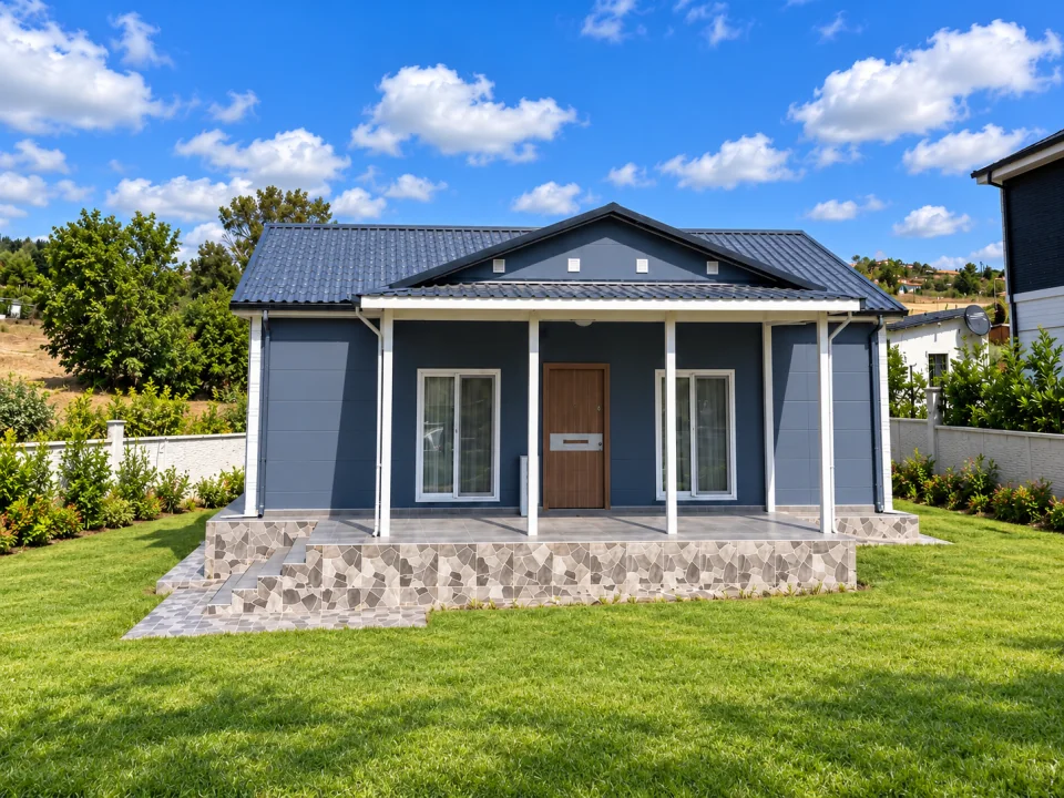 Verandalı Prefabrik Konut 79 m²