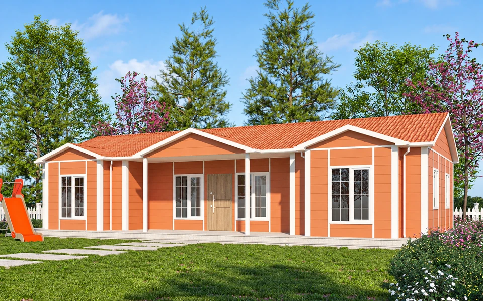 Gelincik Tek Katlı Prefabrik Ev 100m² — Yapı görünümü